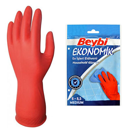 Beybi Ekonomik Lastik Eldiven 8-8,5