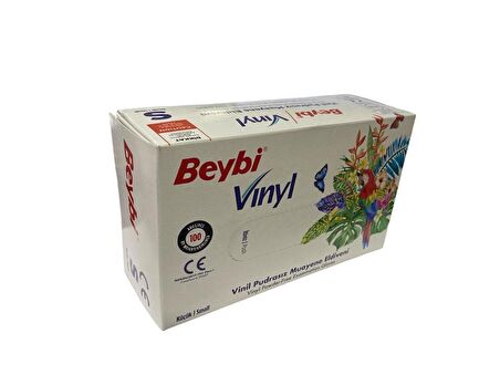 Beybi Vinyl M Vinil Pudrasız Muayene Eldiven 100'lük Kutu