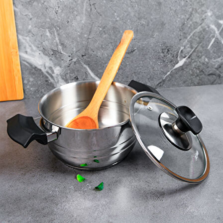 Aryıldız King Cam Kapak Tencere 16 cm