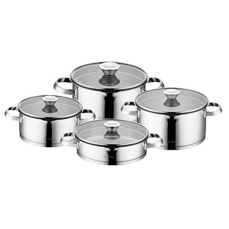 Aryıldız Lilyum Prestige Plus 4 Prç Steel Kapak Tencere Set