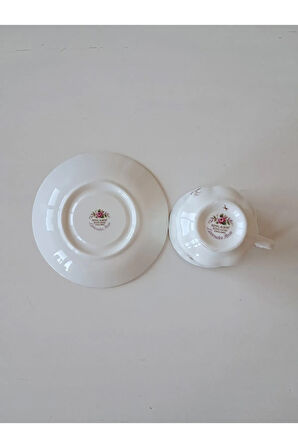 Lavender Rose Bone China England Antika Duble Boy Kahve Fincanı Lavanta