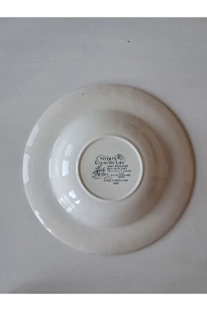 Myotts İngiliz Antika Yemek Tabağı Kırmızı 22cm