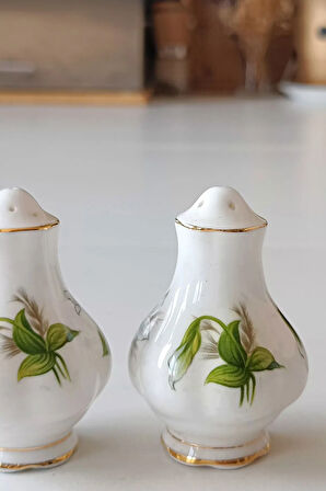 Trillium Bone China Vintage Tuzluk-Biberlik Antika