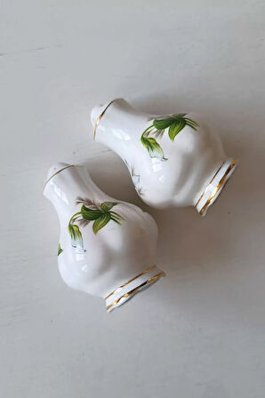 Trillium Bone China Vintage Tuzluk-Biberlik Antika