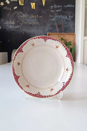 F. Bone China İngiliz Porselen Pasta Tabağı