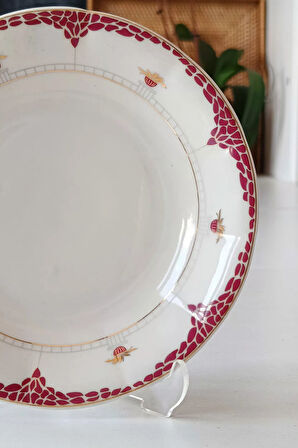 F. Bone China İngiliz Porselen Pasta Tabağı