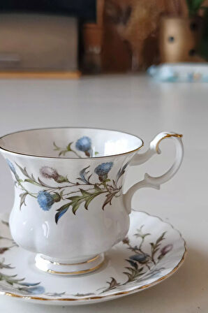Bone China England Brigadoon Vintage Duble Boy Kahve Seti 2 Parça