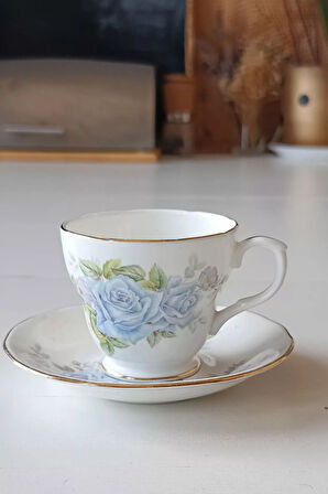 DUCHESS Fine Bone China England Vintage Duble Boy Kahve Seti 2 Parça