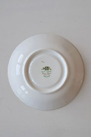 TRILLIUM Bone China England Çay Tabağı Yeşil Pembe