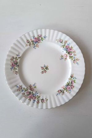 Moss Rose Bone China İngiliz Vintage Pasta Tabağı 21 cm