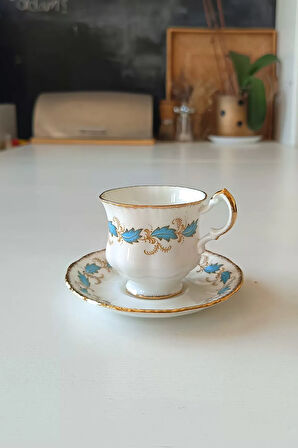 Royal Adderley Fine Bone China Vintage Duble Kahve Fincanı Seti 2 Parça