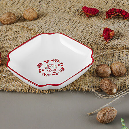 Aryıldız Red Bird Köşeli Tabak 10 cm