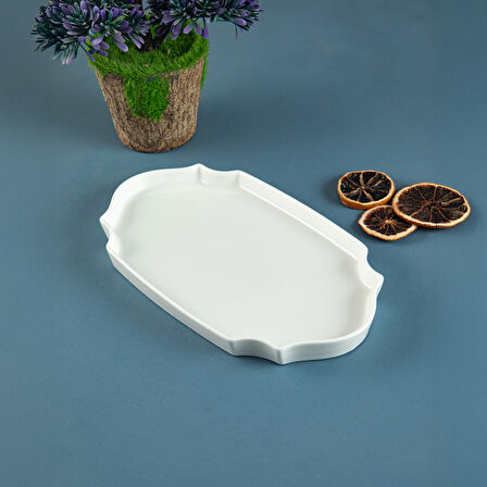 Aryıldız Lunar Kare Oval Servis Tabağı 25 cm