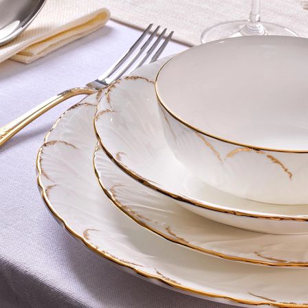Evaliza Queen’s Gold 60 Parça Yemek Takımı