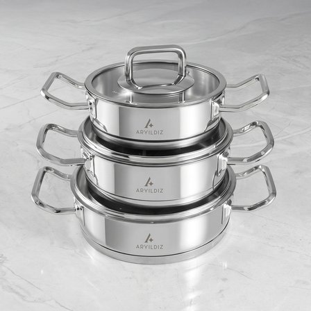 Aryıldız Vento Prestige 6 Parça Mini Tencere Seti