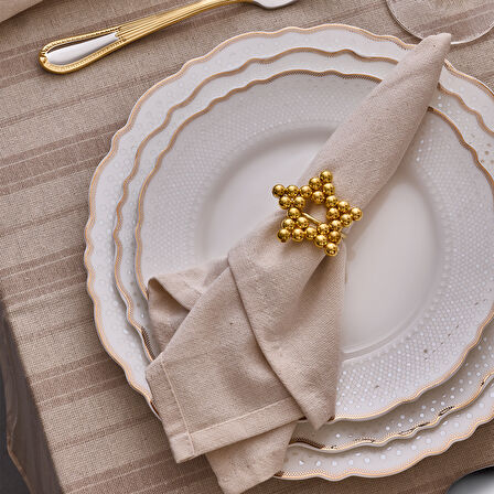 Evaliza Moon Gold 85 Parça 12 Kişilik Yemek Takımı