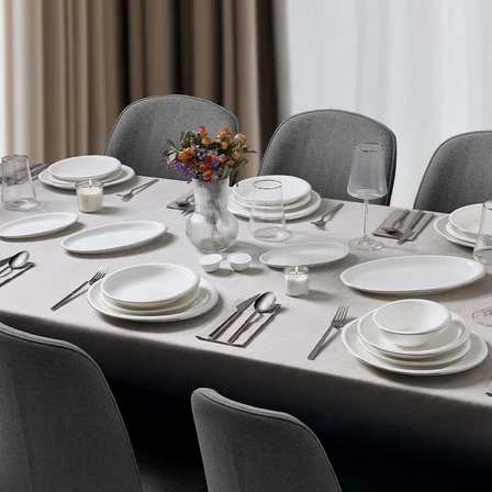 Evaliza Stripe Platin 30 Parça Yemek Takımı- 6 Kişilik