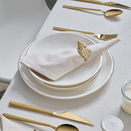 Evaliza Elegant Gold 30 Parça 6 Kişilik Yemek Takımı