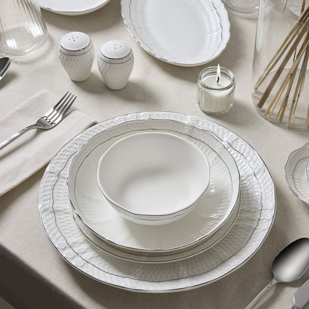 Evaliza Dune Platin 101 Parça 12 Kişilik Yemek Takımı