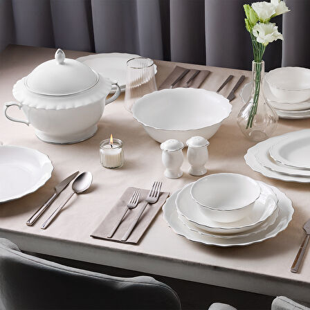 Aryıldız Seawave Platin 60 Parça 12 Kişilik Yemek Takımı