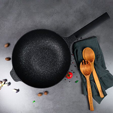 Aryıldız Pro Grade Wok Tava Gri 30 Cm