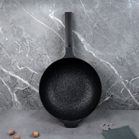 Aryıldız Pro Grade Wok Tava Gri 30 Cm