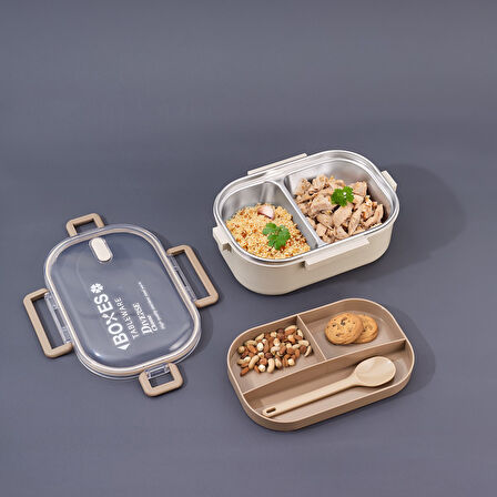 Aryıldız Bento Lunch Box Yemek Termosu Beige 920 Ml Ar262061 
