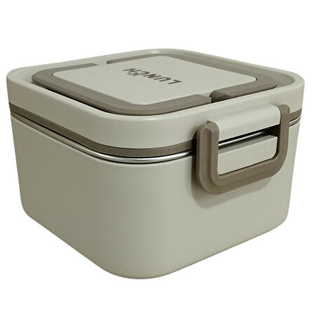 Aryıldız Bento Kare Lunch Box Yemek Termosu Bej 700 ml