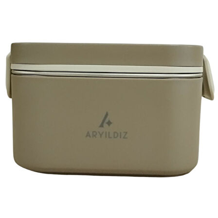 Aryıldız Bento Kare Lunch Box Yemek Termosu Vizon 700 ml