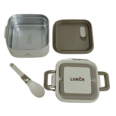 Aryıldız Bento Kare Lunch Box Yemek Termosu Vizon 700 ml