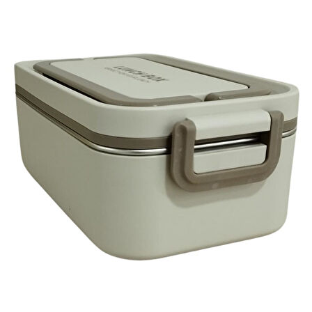 Aryıldız Bento Dikdörtgen Lunch Box Yemek Termosu Bej 1000 ml