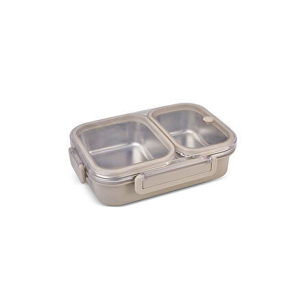 Aryıldız Bento Lunch Box 2 Bölmeli Beige