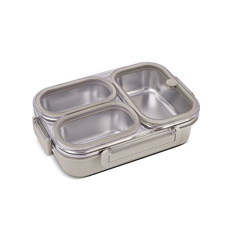 Aryıldız Bento Lunch Box 3 Bölmeli Beige