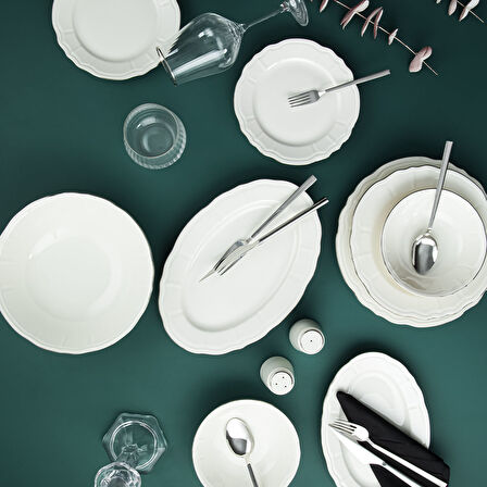 Aryıldız Tiffany Platin 30 Parça 6 Kişilik Yemek Takımı