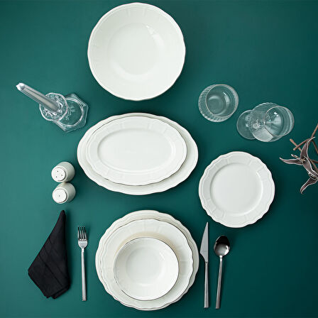 Aryıldız Tiffany Platin 30 Parça 6 Kişilik Yemek Takımı