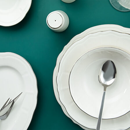 Aryıldız Tiffany Platin 30 Parça 6 Kişilik Yemek Takımı