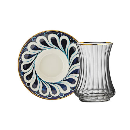 Sandro Moreno 1898 İznik Optik 12 Parça 6 Kişilik Çay Seti 150 ml