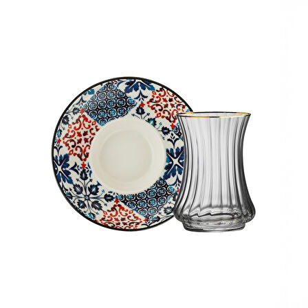 Sandro Moreno 1898 Lizbon Optik 12 Parça 6 Kişilik Çay Seti 150 ml