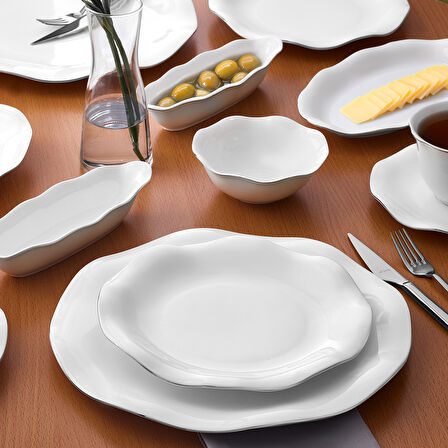 Aryıldız Daphne Platin 32 Parça 6 Kişilik Kahvaltı Takımı