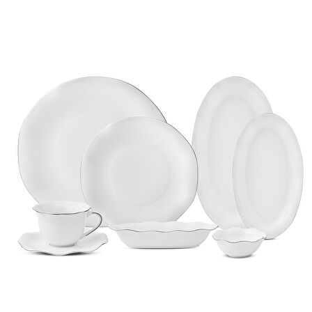 Aryıldız Daphne Platin 32 Parça 6 Kişilik Kahvaltı Takımı