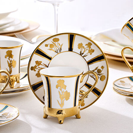 Aryıldız Diba 12 Parça 6 Kişilik Türk Kahve Fincanı