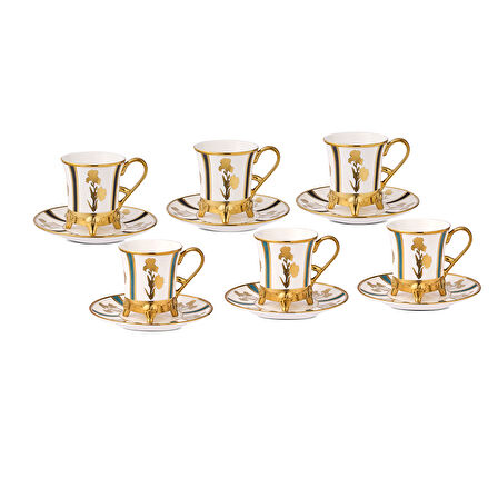 Aryıldız Diba 12 Parça 6 Kişilik Türk Kahve Fincanı