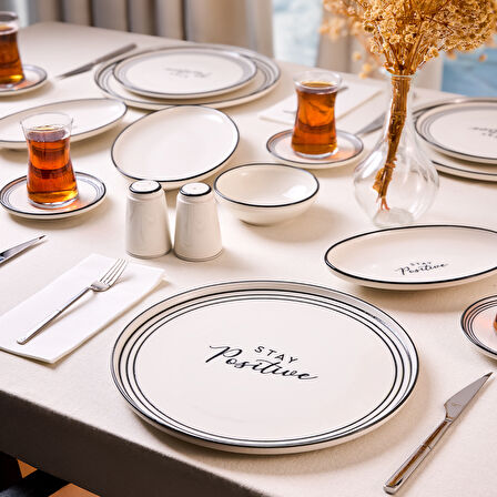 Aryıldız Stay Positive 34 Parça 6 Kişilik Kahvaltı Takımı