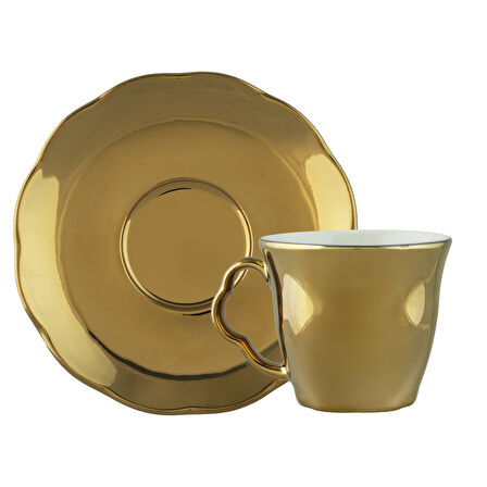 Aryıldız Stellar Gold 4 Parça 2 Kişilik Türk Kahve Fincan Takımı 90 ml