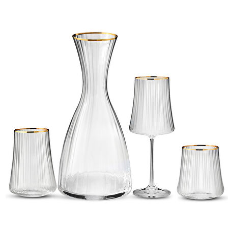 Aryıldız Crystal Gold 37 Parça 12 Kişilik Su Seti
