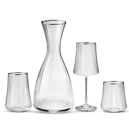 Aryıldız Crystal Platin 37 Parça 12 Kişilik Su Seti