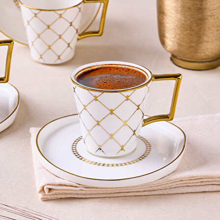 Aryıldız Perla 12 Parça 6 Kişilik Kahve Fincan Takımı 90 ml