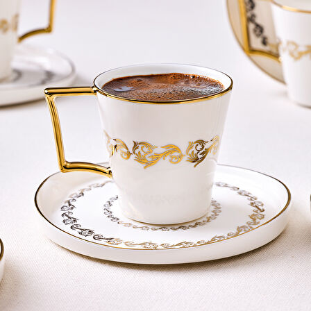 Aryıldız Marilla 12 Parça 6 Kişilik Kahve Fincan Takımı 90 ml