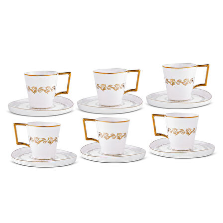 Aryıldız Marilla 12 Parça 6 Kişilik Kahve Fincan Takımı 90 ml