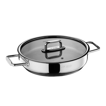 Aryıldız Colombus Paslanmaz Çelik Kısa Tencere 32 cm